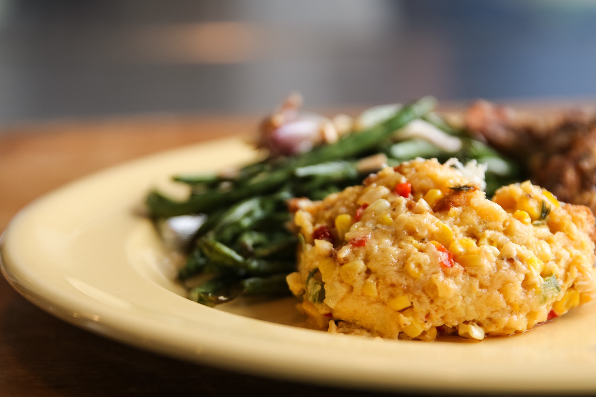 Air Fried Bacon and Corn Pudding